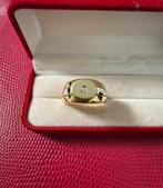 Gouden ring met diamant 18 karaats goud 750 / 12.5 gram, 20 of groter, Heer, Ophalen of Verzenden, Zo goed als nieuw