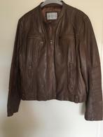 Dames lederen jas, Kleding | Dames, Jassen | Zomer, Ophalen, Zo goed als nieuw, Maat 42/44 (L), Bruin