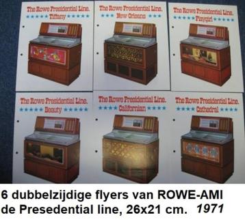 ROWE AMI JUKEBOXEN, originele flyer set THE PRESIDENTIAL LIN beschikbaar voor biedingen