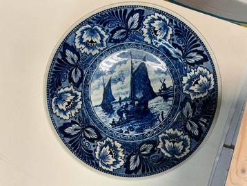 Delftsblauw Wandbord met Zeilboten beschikbaar voor biedingen