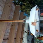 Hanglamp wit aan riem, Huis en Inrichting, Lampen | Hanglampen, Overige materialen, Gebruikt, Ophalen of Verzenden, Minder dan 50 cm