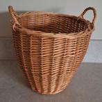 Vintage rieten mand met handvatten, Gebruikt, Mand, Rond, Ophalen of Verzenden