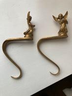 2 messing haken voor aan de schouw, Ophalen of Verzenden, Zo goed als nieuw