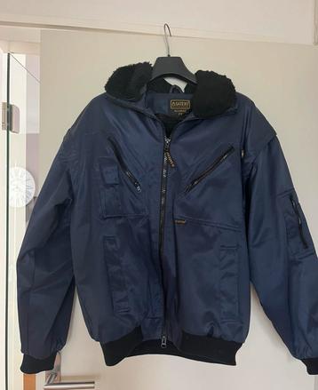 Werkjas/ Pilot Jack . DonkerBlauw  L / Leren Herenjas L ZGAN beschikbaar voor biedingen