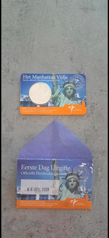 Manhatten vijfje 2009 coincard 1ste dag beschikbaar voor biedingen