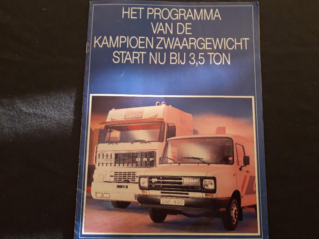 folder / poster DAF programma vanaf 3,5 ton ca 1990, Ophalen of Verzenden, Zo goed als nieuw, Overige merken, DAF Trucks