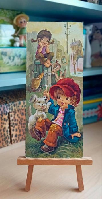 Retro wandbord kinderen van I.Vernet beschikbaar voor biedingen
