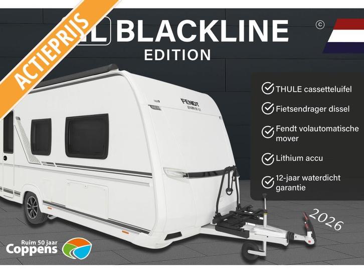 Fendt Tendenza 560 SG 2026 BLACKLINE ACTIE!!!, Caravans en Kamperen, Caravans, Bedrijf, tot en met 4, 1500 - 2000 kg, Standaardzit