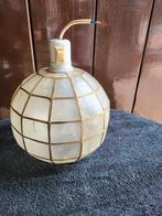 Te koop schelp parelmoer messing hanglamp uit 60/70 jaren, Huis en Inrichting, Lampen | Wandlampen, Ophalen of Verzenden, Zo goed als nieuw