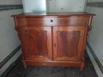 Antiek houten kastje met lade en deuren, Gebruikt, Minder dan 100 cm, Kersenhout, 25 tot 50 cm
