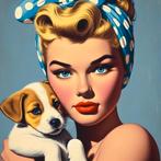 Kunsthandel Gennep - "Meisje En Puppy", Verzenden