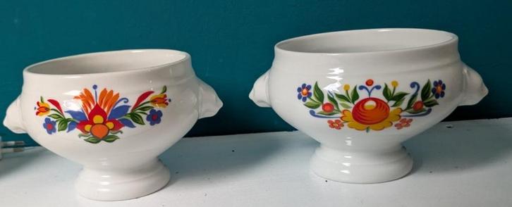 Vintage Seltmann Weiden leeuwenkop soepkommen, Huis en Inrichting, Keuken | Servies, Zo goed als nieuw, Kom(men), Overige stijlen