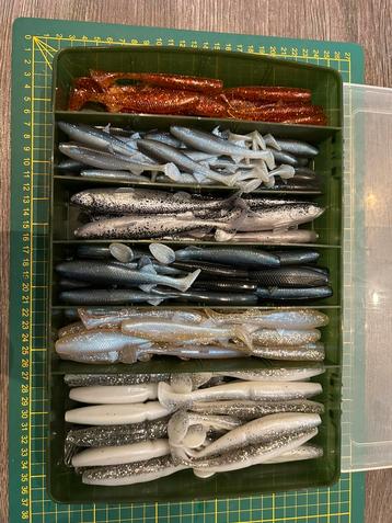 Diverse shad van 8/10/12 cm lang. Rip tide mullet/gambler. beschikbaar voor biedingen