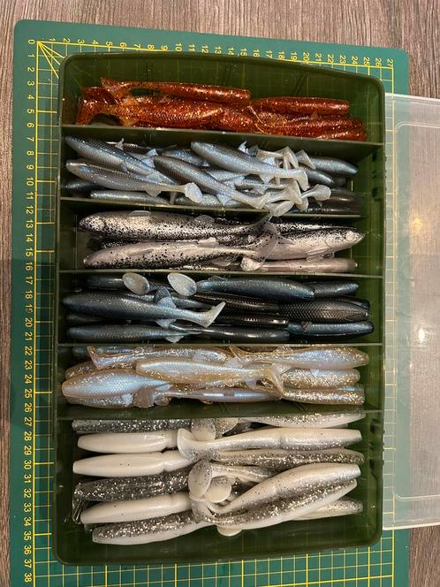 Diverse shad van 8/10/12 cm lang. Rip tide mullet/gambler., Watersport en Boten, Hengelsport | Zeevissen, Nieuw, Werphengel, Ophalen of Verzenden