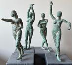 4 bronzen beeldjes van Desirée Daniels: Danseres I t/m IV., Ophalen of Verzenden