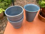 Bloempotten, overpotten blauw-grijs, Huis en Inrichting, Kamerplanten, Ophalen of Verzenden, Overige soorten, Minder dan 100 cm