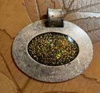 Vintage verzilverde design kettinghanger grote boho hanger, Ophalen of Verzenden, Zo goed als nieuw, Zilver, Zilver