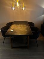 Zwarte schelp eetkamer stoelen, Ophalen of Verzenden, Gebruikt, Zwart, Vier