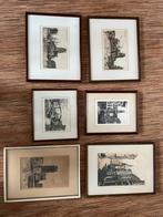 6 etsgravures Dordrecht, Antiek en Kunst, Kunst | Etsen en Gravures, Ophalen