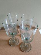 Te koop 4 x nieuwe wijnglazen gerecycled groen glas, Huis en Inrichting, Ophalen, Glas of Glazen, Nieuw, Glas