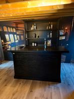Prachtige chique bar set zwart toog bruin cafe kroeg mancave, Huis en Inrichting, Ophalen of Verzenden, Zo goed als nieuw