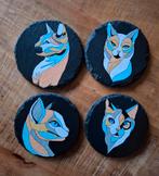 Leistenen Onderzetters - Katten. Leuk cadeau, Huis en Inrichting, Woonaccessoires | Onderzetters, Ophalen of Verzenden, Nieuw