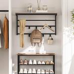 Kapstokken-Wandkapstok-Hout Metaal–10Haken-3Kleur-60x30x42cm, Wandkapstok, Nieuw, Ophalen of Verzenden, Minder dan 100 cm