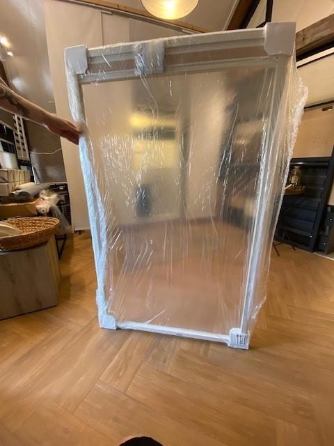 Keje duette in magneet frame €60, Huis en Inrichting, Stoffering | Gordijnen en Lamellen, Zo goed als nieuw, 100 tot 150 cm, 50 tot 100 cm