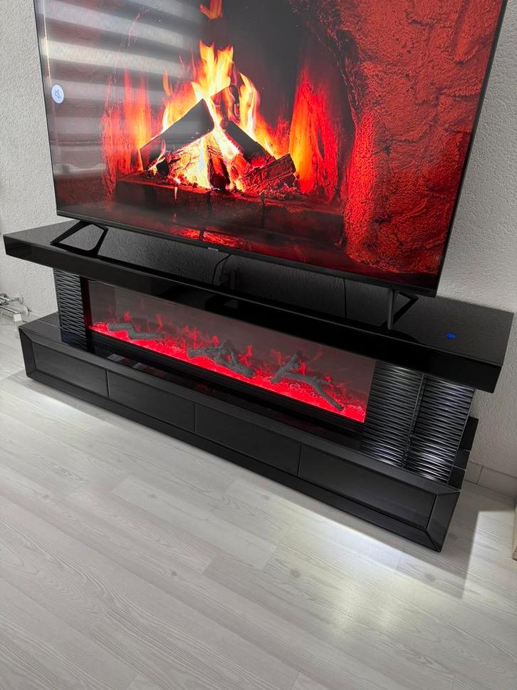 Tv meubel en salontafel elektrisch haard en kleuren, Huis en Inrichting, Haarden, Nieuw, Elektrische haard, Ophalen