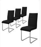4 eetkamer stoelen kunstleer, Huis en Inrichting, Stoelen, Ophalen, Gebruikt, Zwart, Vier