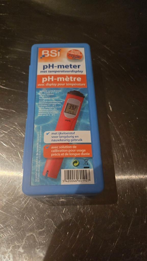 ️ BSI pH-meter met temperatuurdiplay met ijkvloeistof, Tuin en Terras, Bestrijdingsmiddelen, Zo goed als nieuw, Overige soorten