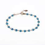 XUPING Armband Dames Lichtblauwe Turkse ogen Roségoud Plated, Sieraden, Tassen en Uiterlijk, Armbanden, Overige materialen, Birgitta-Gracht 33, 6465 EL Kerkrade, Nederland