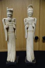 Man en vrouw, japans snijwerk, Antiek en Kunst, Kunst | Beelden en Houtsnijwerken, Ophalen of Verzenden