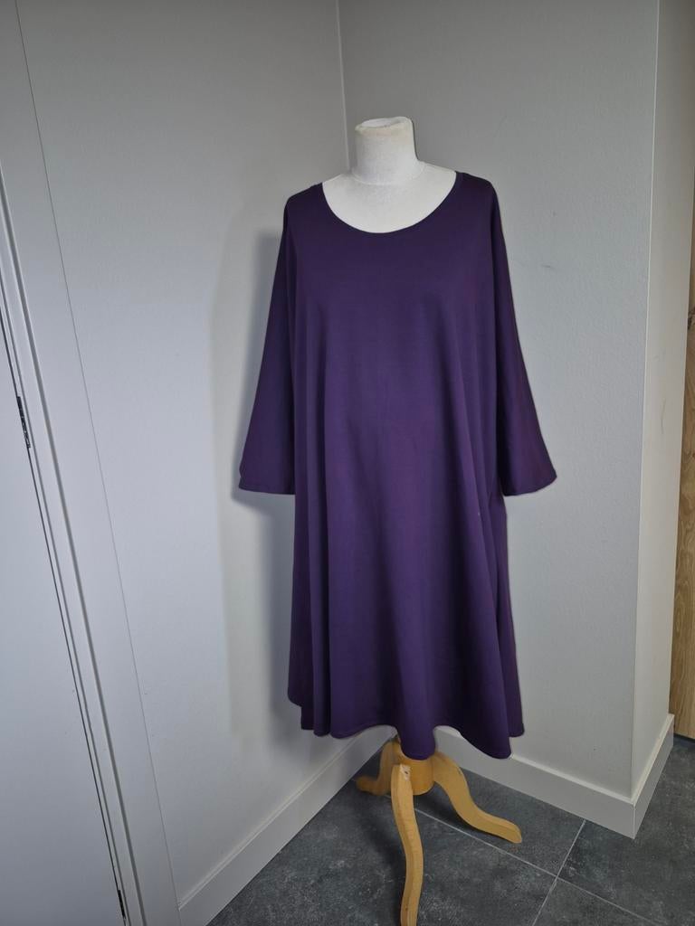 Nieuw jurk donkerpaars elasthan 46 48 50 52 54 56 58 60 62 6, Kleding | Dames, Grote Maten, Nieuw, Jurk, Paars, Ophalen of Verzenden
