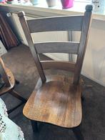 Houten Stoel - Gebruikt - 4x, Ophalen, Gebruikt, Bruin, Vier