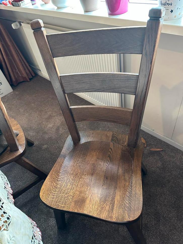 Gratis - Houten Stoel - Gebruikt - 4x, Huis en Inrichting, Stoelen, Gebruikt, Vier, Hout, Bruin, Ophalen