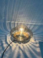 Vintage Mid-Century Modern plafondlamp starburst effect, Ophalen of Verzenden, Gebruikt, Glas