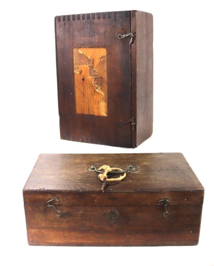 2 Antieke kistjes, Antiek en Kunst, Antiek | Woonaccessoires, Ophalen of Verzenden