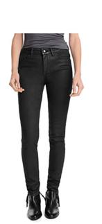 Esprit vlot coating stretch skinny broek mt 38/32 KOOPJE, Maat 38/40 (M), ., Zwart, Nieuw