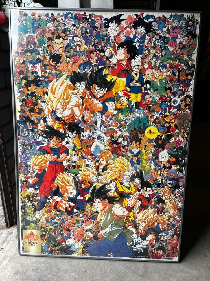 Zeldzame Dragon Ball Z poster XXL met lijst collectors item, Antiek en Kunst, Kunst | Schilderijen | Abstract, Ophalen