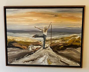 Schilderij "Paaldansen" Acryl op canvas 70x90cm Hans Pruijn beschikbaar voor biedingen