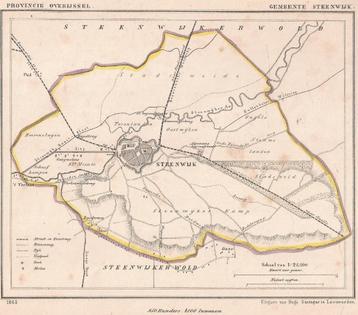 Gemeente Steenwijk, Kuyper kaartje. 1865 beschikbaar voor biedingen
