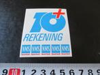 sticker NMS spaarbank 10+ rekening, Ophalen, Zo goed als nieuw, Bedrijf of Vereniging