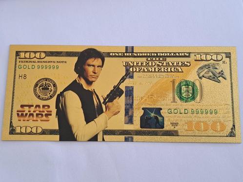 BANKBILJET GOUDFOLIE - 100 DOLLAR - STAR WARS, Postzegels en Munten, Bankbiljetten | Amerika, Los biljet, Midden-Amerika, Verzenden