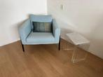 Lichtblauwe fauteuil, Huis en Inrichting, Ophalen, Zo goed als nieuw, Stof, 75 tot 100 cm