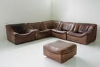 Vintage De Sede DS-46 Modulair Salon + Fauteuil met Hocker –, Ophalen of Verzenden, Gebruikt, Leer, Vintage mid century
