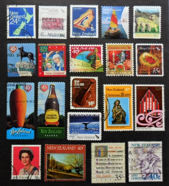 Nieuw Zeeland : 20 mooie zegels periode circa 1970-2005, Postzegels en Munten, Postzegels | Oceanië, Gestempeld, Ophalen of Verzenden