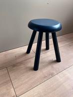 Blauw houten krukje, Ophalen of Verzenden, Gebruikt, Hout