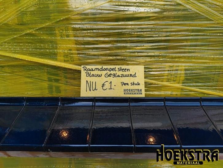 Raamdorpelstenen Blauw Geglazuurd, Doe-het-zelf en Verbouw, Metselstenen, Nieuw, Overige typen, Ophalen