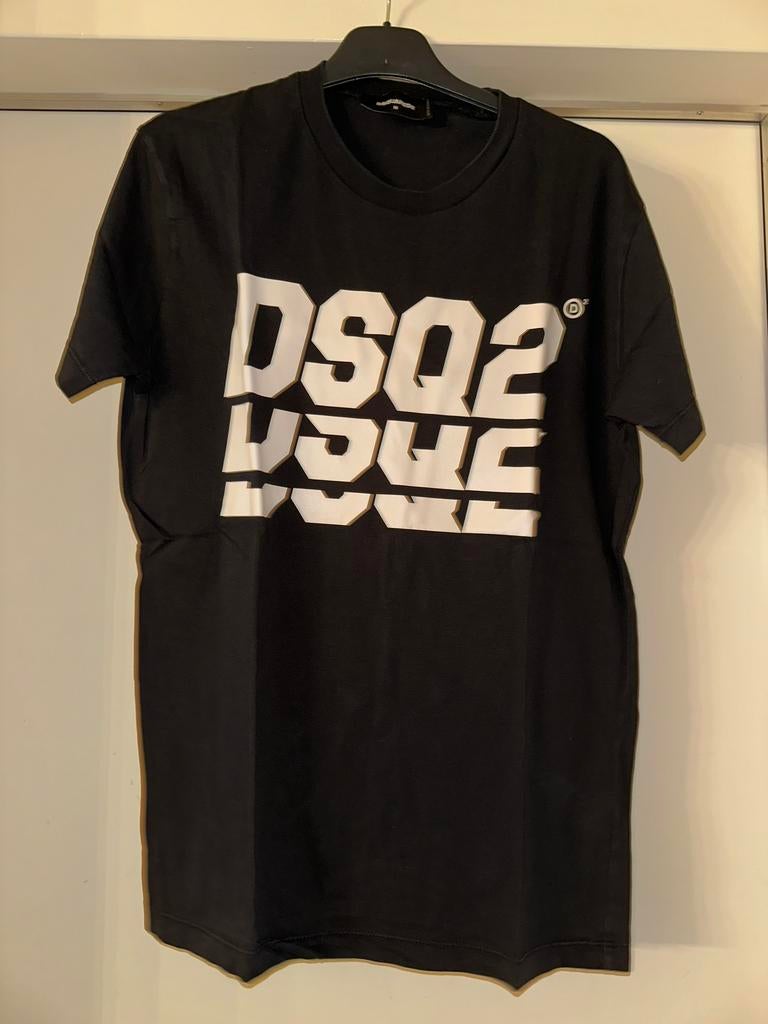 Heren zwart print Dsquared2 shirt, Ophalen of Verzenden, Zo goed als nieuw, Zwart
